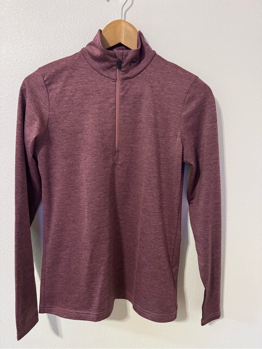 Kjus Feel Midlayer Half-Zip Pullover Heather Burgundy Performance UPF-M